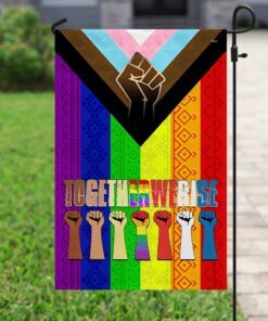 Together We Rise Progress Pride Flag