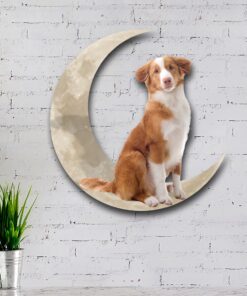 toller dog and moon hanging metal sign qnk879msv42 2168