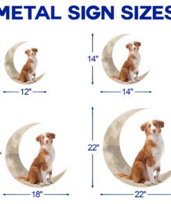 toller dog and moon hanging metal sign qnk879msv42 8499