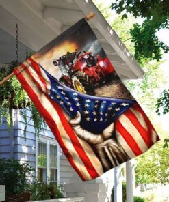 tractor farmer american flag 3164