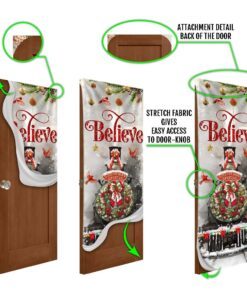 train christmas believe door cover lha1834d 1895