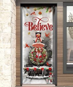 train christmas believe door cover lha1834d 2669