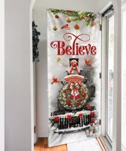 train christmas believe door cover lha1834d 3384