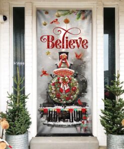 Train Christmas Believe Door Cover LHA1834D