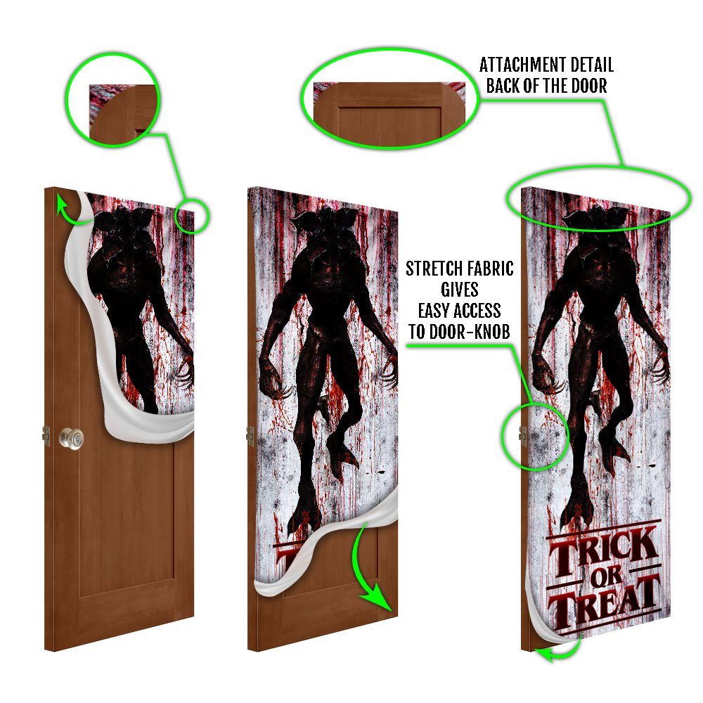 Trick Or Treat. Demogorgon Monster ST Halloween Door Cover TPT327D - Image 6