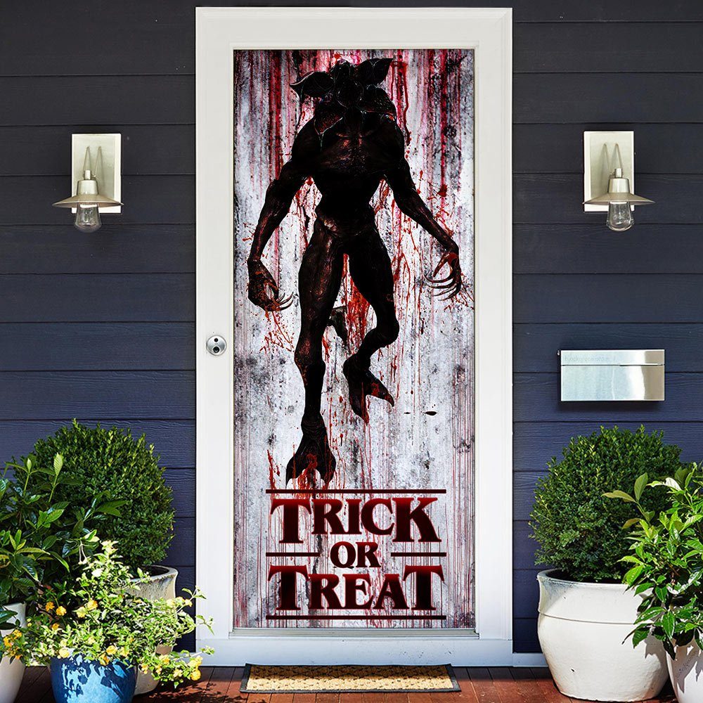 Trick Or Treat. Demogorgon Monster ST Halloween Door Cover TPT327D - Image 4
