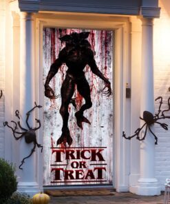 trick or treat. demogorgon monster st halloween door cover tpt327d 8168
