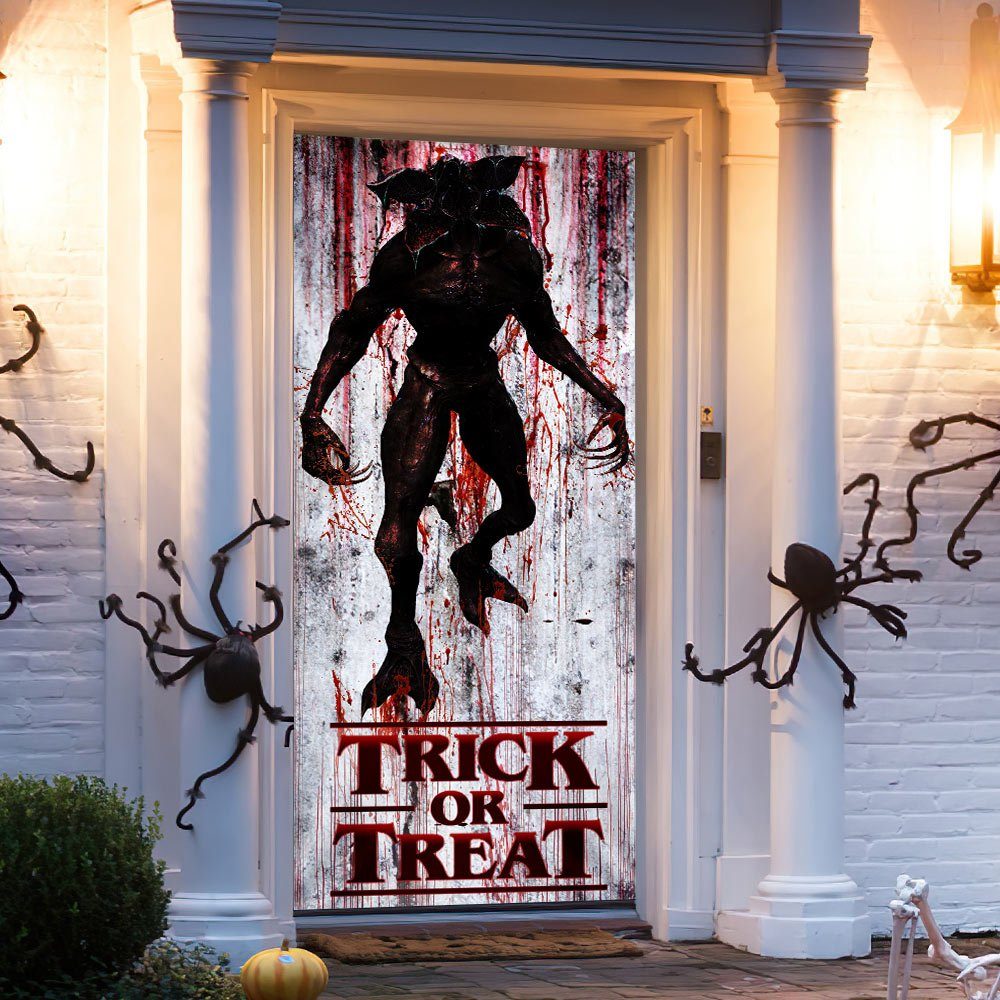 Trick Or Treat. Demogorgon Monster ST Halloween Door Cover TPT327D - Image 3