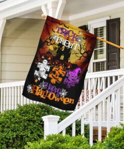 trick or treat halloween autism flag 4040