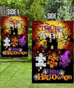 trick or treat halloween autism flag 7596