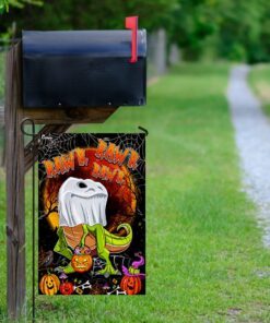 trick rawr treat halloween flag 1590