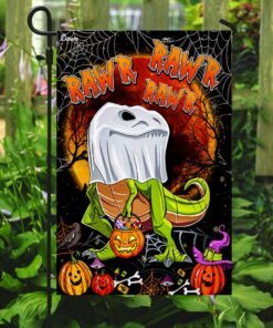 trick rawr treat halloween flag 1961