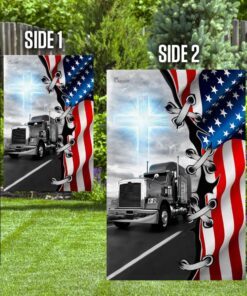truck. trucker jesus take the wheel flag 4088