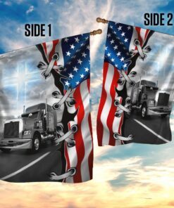 truck. trucker jesus take the wheel flag 4451