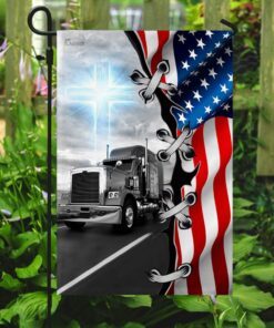 truck. trucker jesus take the wheel flag 4907