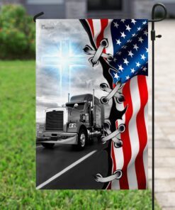 truck. trucker jesus take the wheel flag 4987