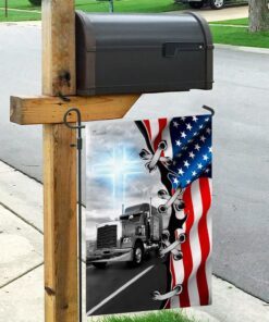 truck. trucker jesus take the wheel flag 6458