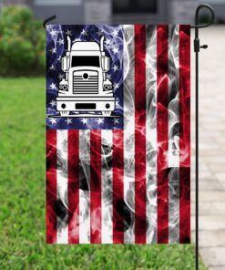 trucker american u.s. flag 2458