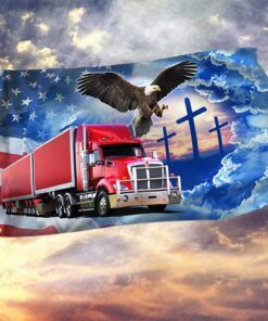 Trucker Faith Eagle Grommet Flag DBD3439GF