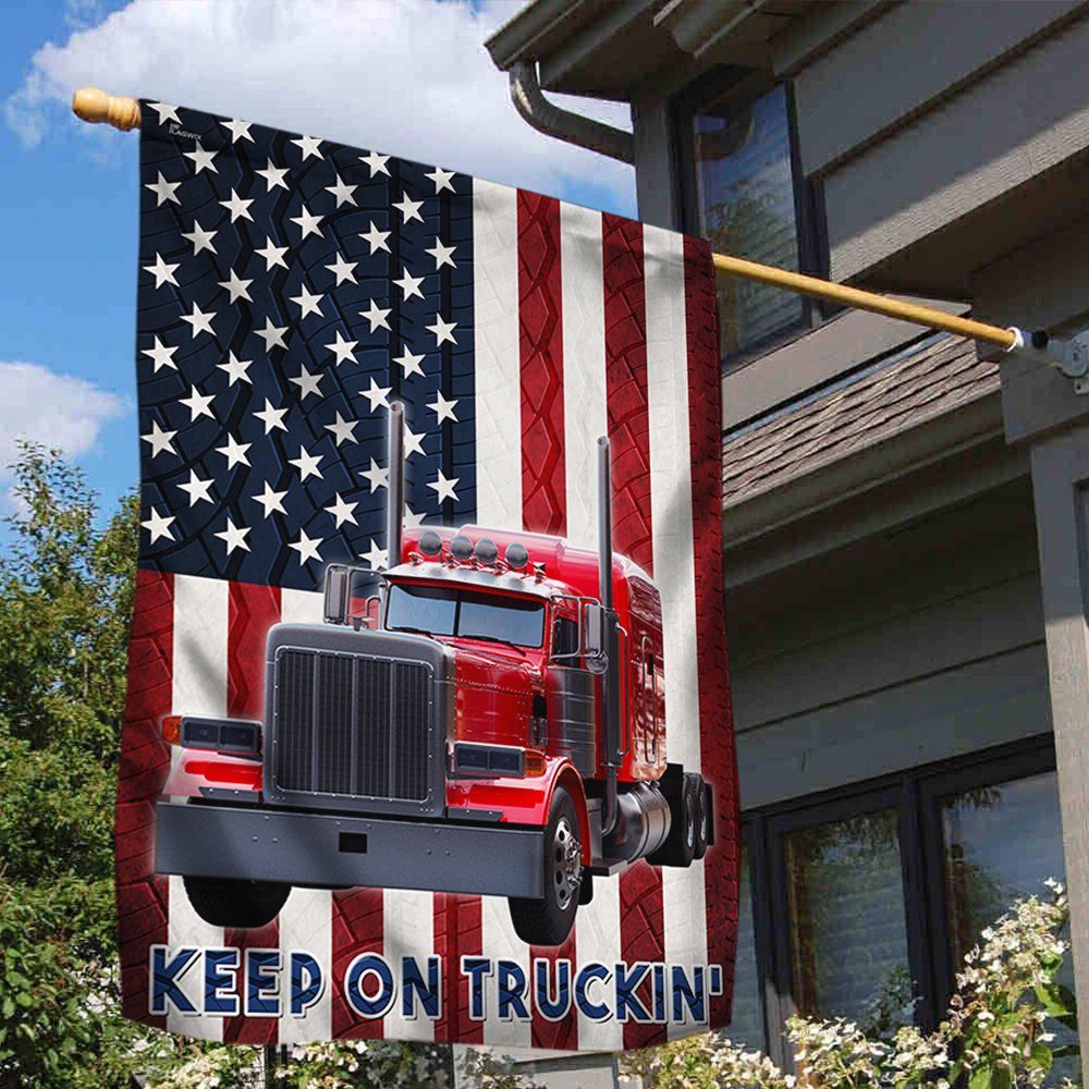 Trucker Keep On Truckin' Flag MLN73F