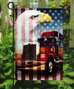 trucker made in usa. american flag 1016