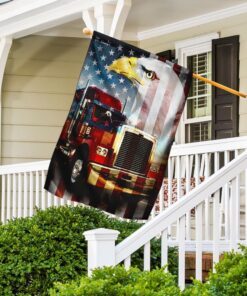 trucker made in usa. american flag 3980