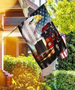 trucker made in usa. american flag 5829