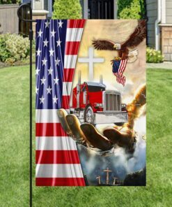 trucker truck flag truck jesus hand god bless mlh2266f 1409