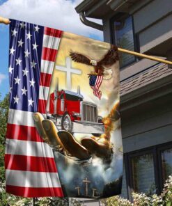 trucker truck flag truck jesus hand god bless mlh2266f 7832
