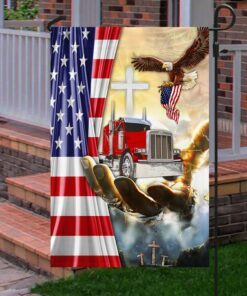 trucker truck flag truck jesus hand god bless mlh2266f 8472