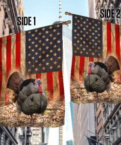 turkey flag turkey hunting american flag qtr236f 8002