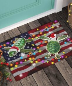 Turtle Christmas Doormat Merry Christmas  LNT672DM