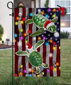 turtle christmas flag merry christmas lnt672f 1981