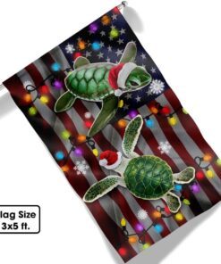 turtle christmas flag merry christmas lnt672f 2645