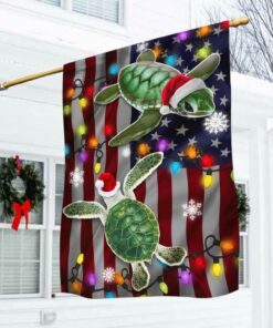 Turtle Christmas Flag Merry Christmas  LNT672F