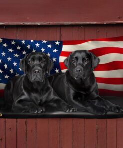 two black labs grommet flag labrador retriever american flag tqn97gfv1 3959