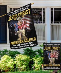 u.s. veteran day flag jesus christ and the american soldier tqn1013f 4480