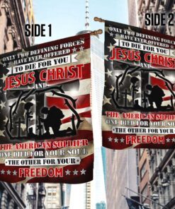 u.s. veteran day jesus and soldiers flag mbh194f 1320