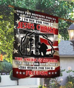 u.s. veteran day jesus and soldiers flag mbh194f 5561