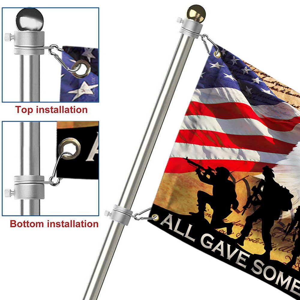 U.S. Veteran Grommet Flag All Gave Some Some Gave All. Thank You Veteran LNT467GF - Image 5