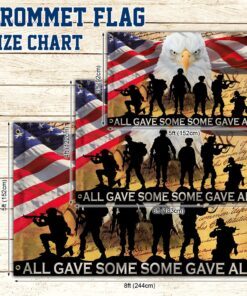 u.s. veteran grommet flag all gave some some gave all. thank you veteran lnt467gf 4971