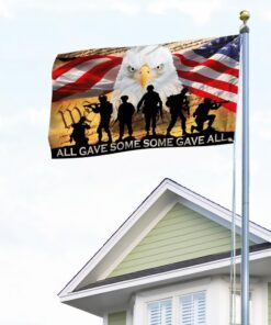 u.s. veteran grommet flag all gave some some gave all. thank you veteran lnt467gf 7181