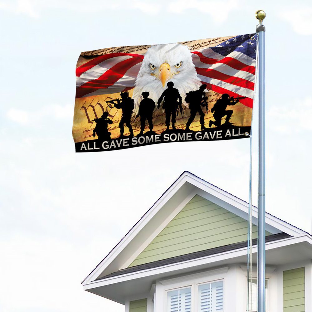 U.S. Veteran Grommet Flag All Gave Some Some Gave All. Thank You Veteran LNT467GF - Image 6