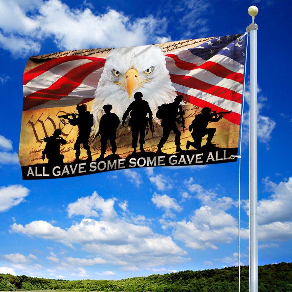 U.S. Veteran Grommet Flag All Gave Some Some Gave All. Thank You Veteran LNT467GF - Image 2