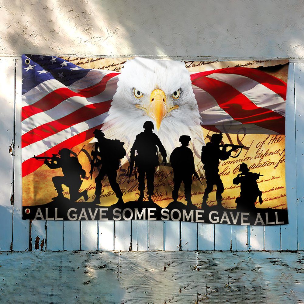 U.S. Veteran Grommet Flag All Gave Some Some Gave All. Thank You Veteran LNT467GF - Image 3