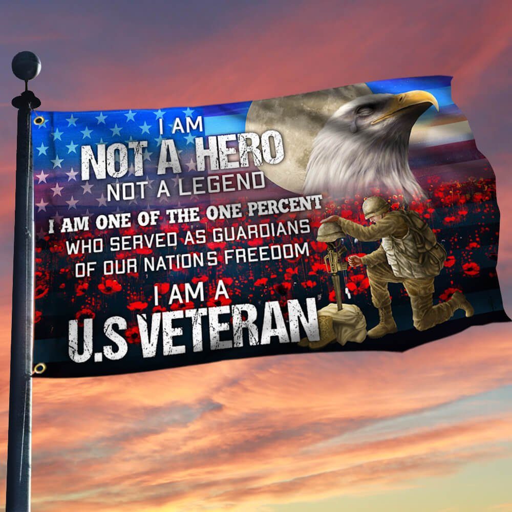 U.S. Veteran Grommet Flag I Am One Of The One Percent Who Served As Guardians Of Our Nation's Freedom TTV475GF