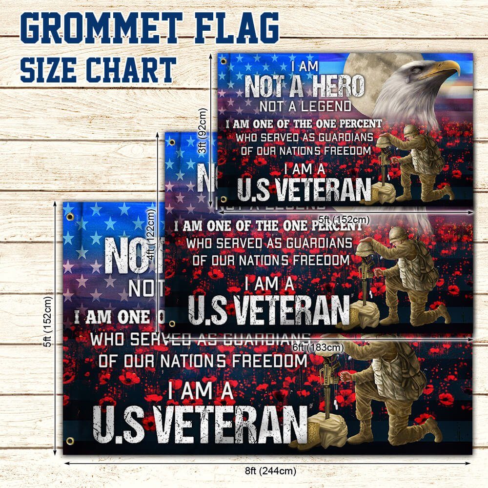 U.S. Veteran Grommet Flag I Am One Of The One Percent Who Served As Guardians Of Our Nation's Freedom TTV475GF - Image 4