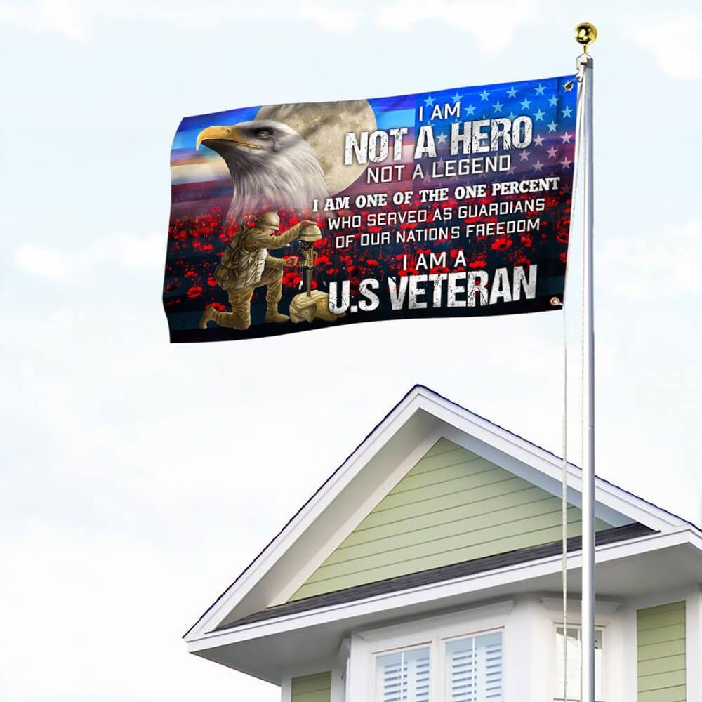 U.S. Veteran Grommet Flag I Am One Of The One Percent Who Served As Guardians Of Our Nation's Freedom TTV475GF - Image 2