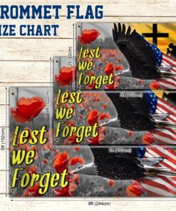 u.s. veteran grommet flag lest we forget ttv345gf 5462
