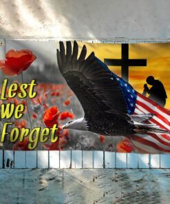 u.s. veteran grommet flag lest we forget ttv345gf 5644